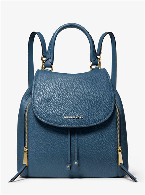 michael michael kors viv large leather backpack|michael kors leather backpack sale.